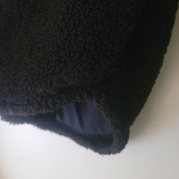 Aerie Offline Black Sherpa Corduroy Button Front Shacket Jacket Size XS - Picture 2 of 7